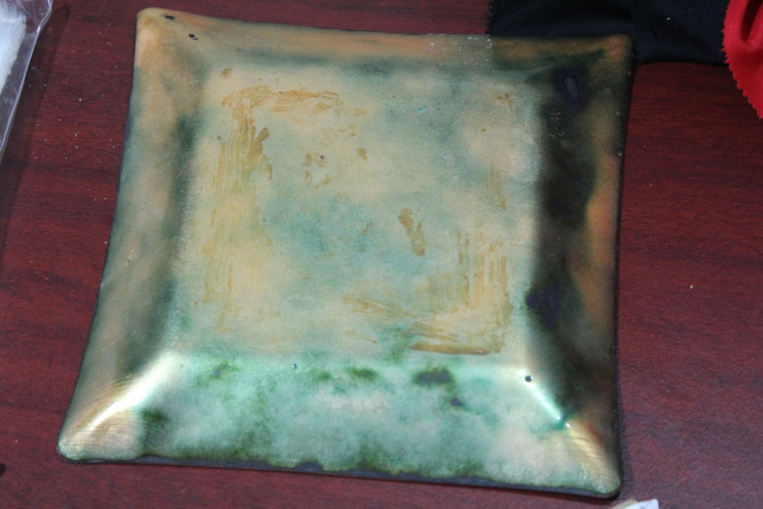 A Square Enamel Tray - 3