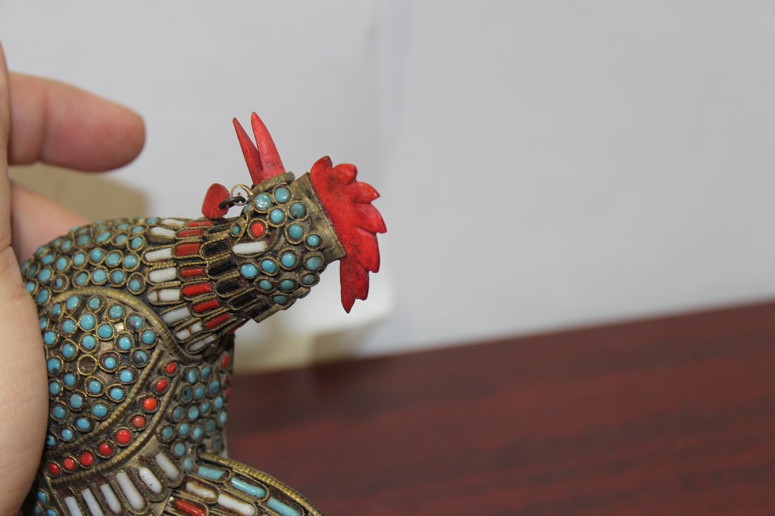 A Vintage Metal Chicken - 8