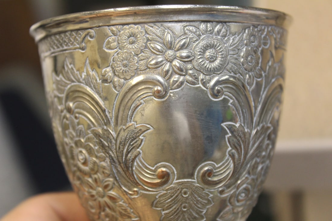 Ornate Silverplate Goblets - 10