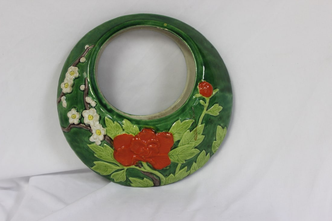A Japanese Ceramic Ikebana Hanging Basket - 2