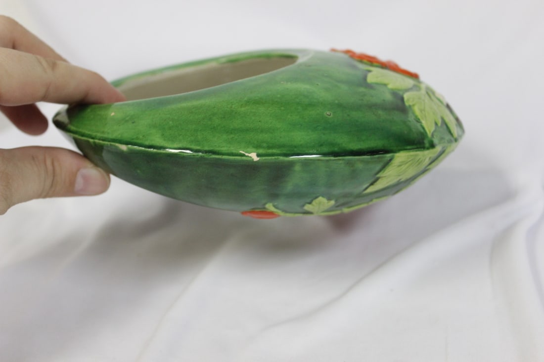 A Japanese Ceramic Ikebana Hanging Basket - 7