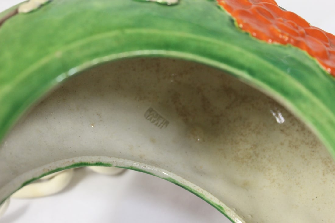 A Japanese Ceramic Ikebana Hanging Basket - 8