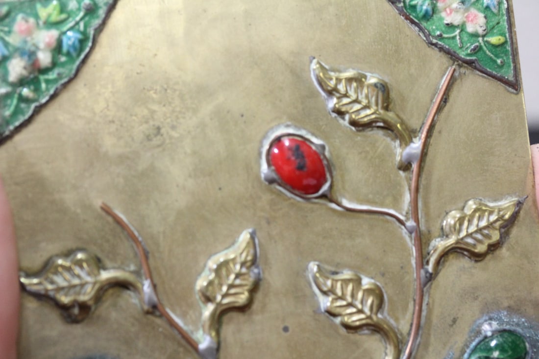 A Chinese Closinne and Stone Panel - 3