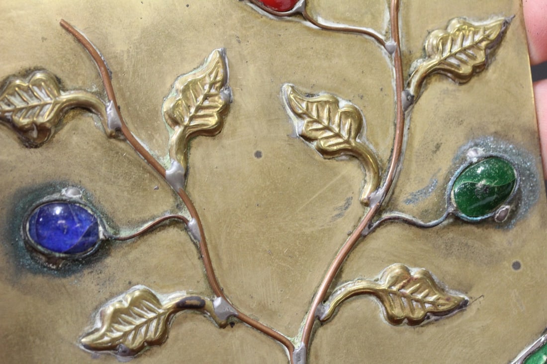 A Chinese Closinne and Stone Panel - 4
