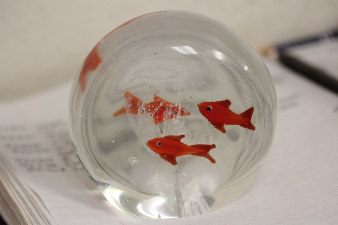 Fish Art Glass Paperweight - 2