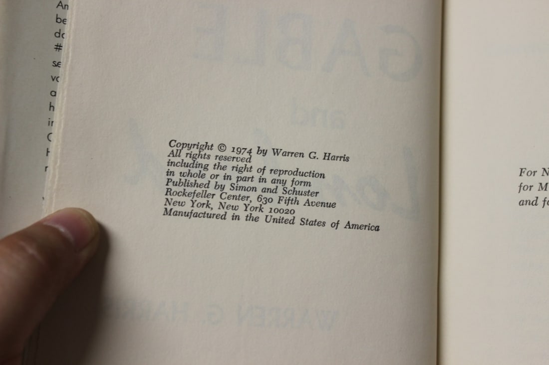 A Hardcover Book - Gable and Lombard - 3