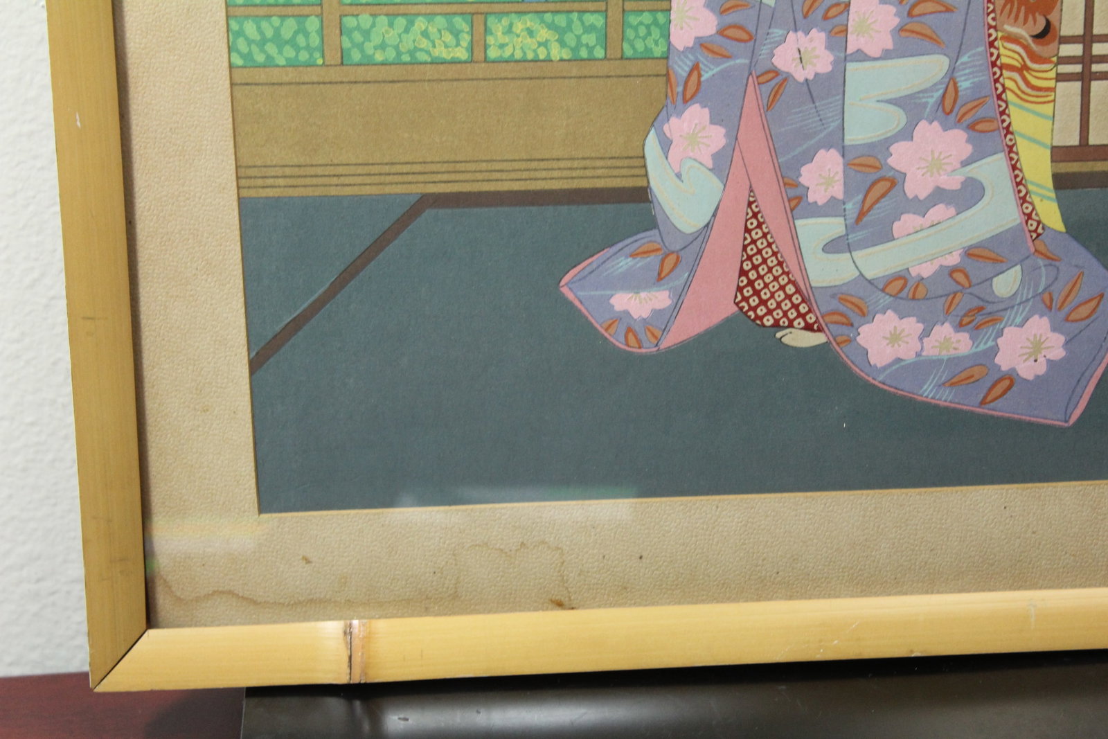 A Vintage Signed Japanese Pastel or Watercolor - 8
