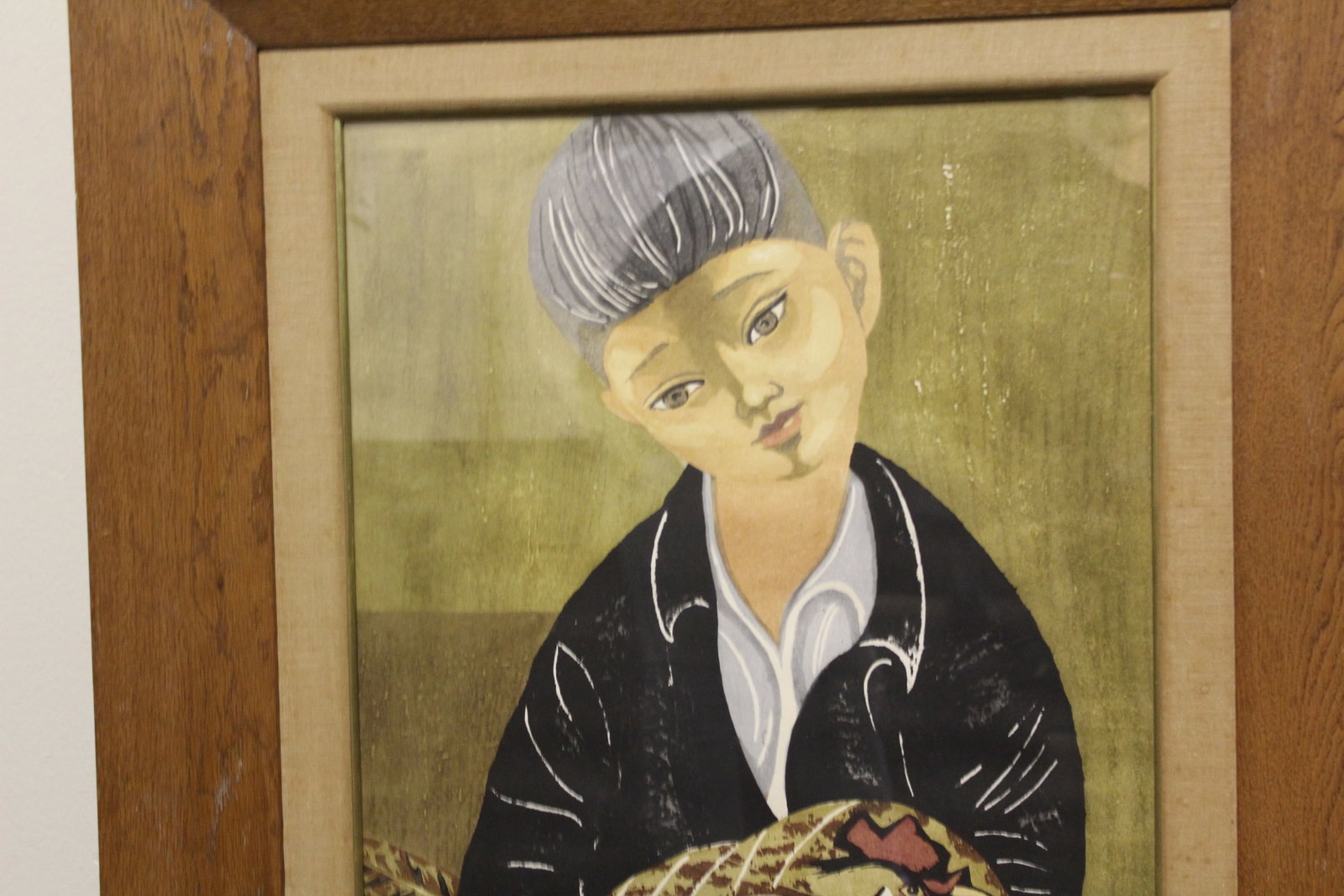 A Vintage Woodblock Print or Pastel - 4