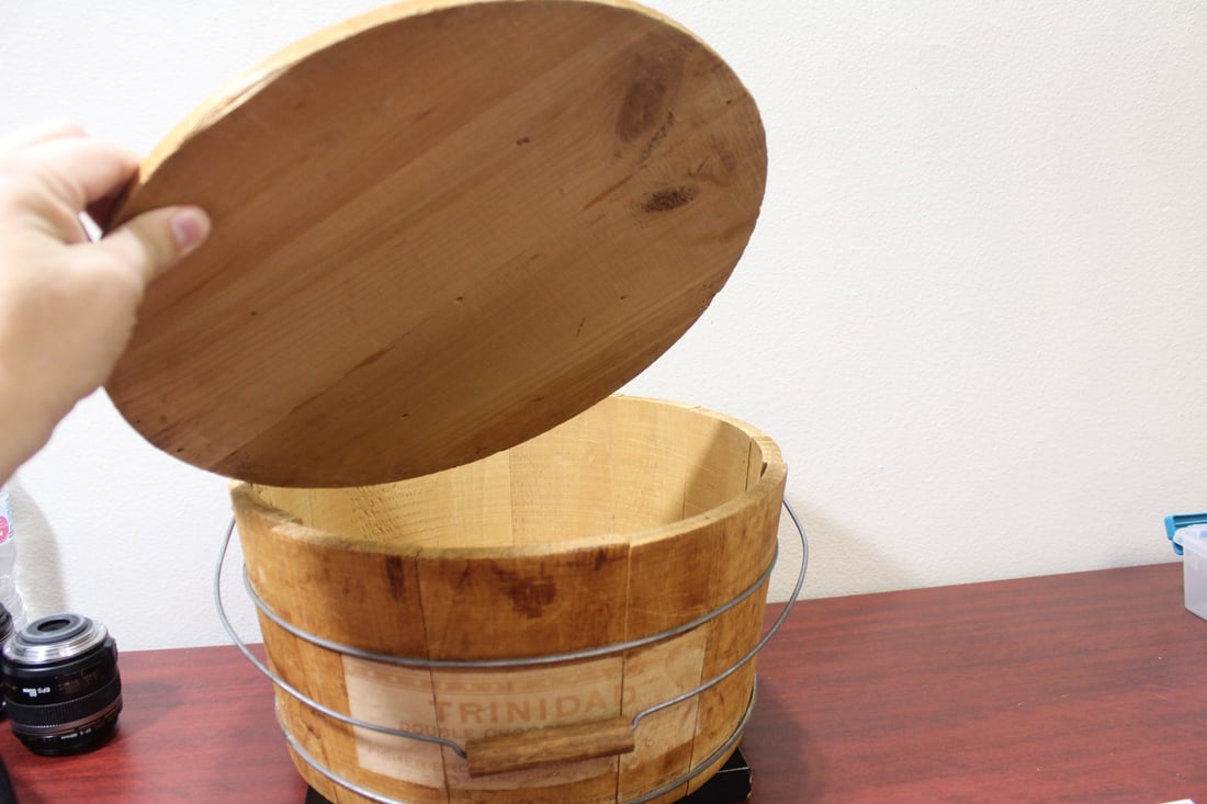 A Wooden Bucket with Handle - 4