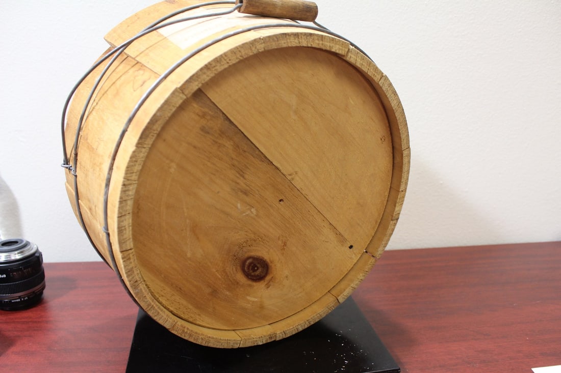 A Wooden Bucket with Handle - 5