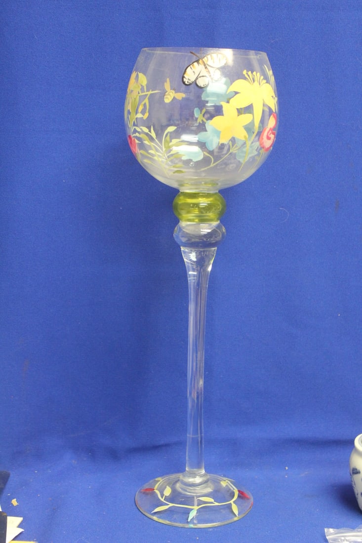 Lareg Hand Painted Goblet - 2