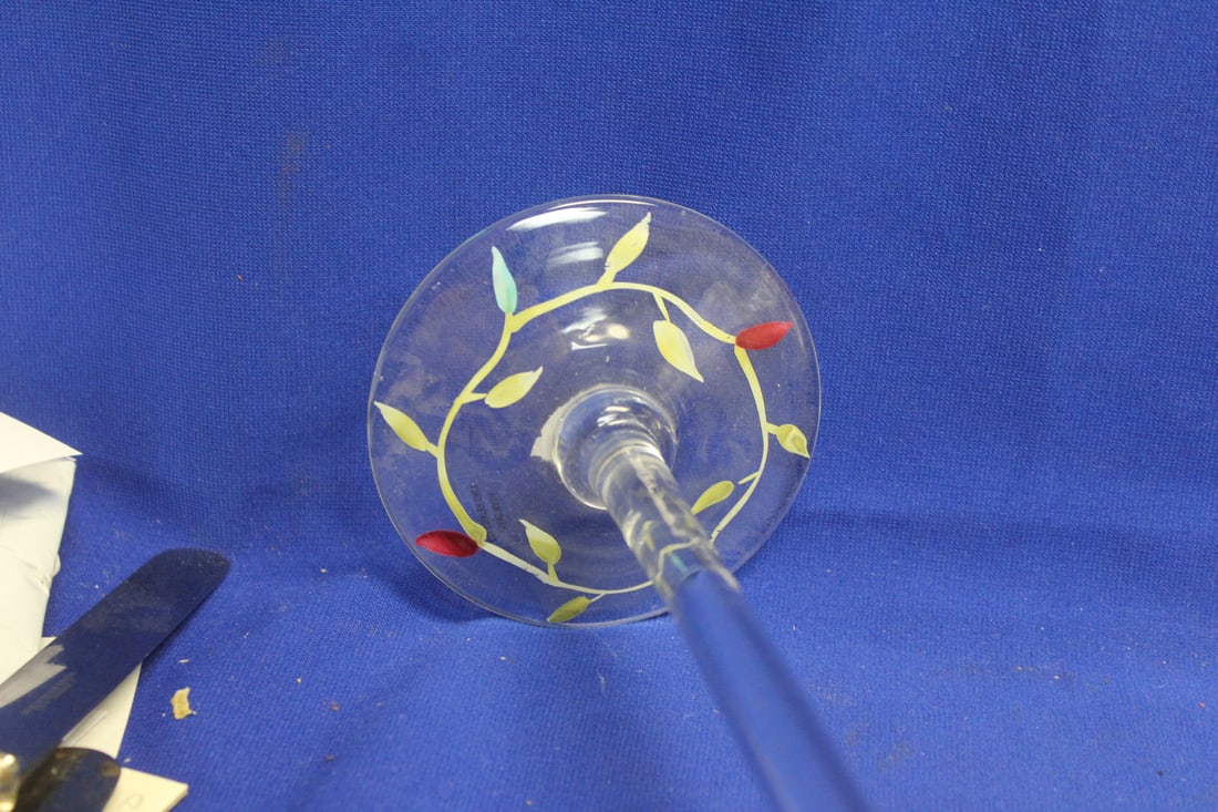 Lareg Hand Painted Goblet - 4