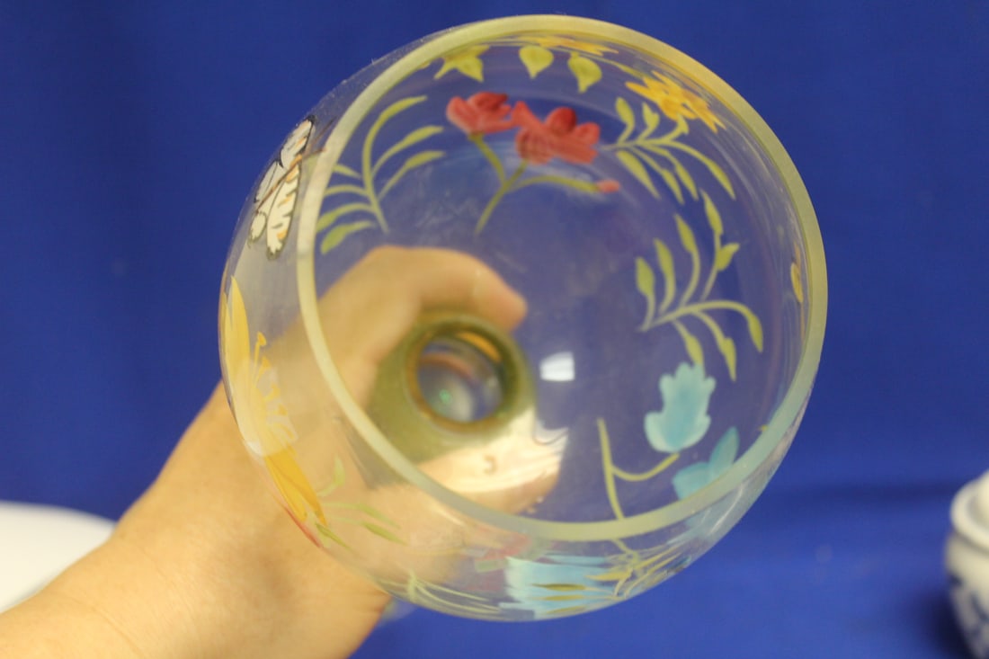 Lareg Hand Painted Goblet - 5