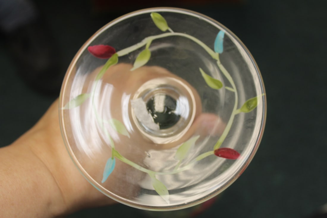 Lareg Hand Painted Goblet - 6