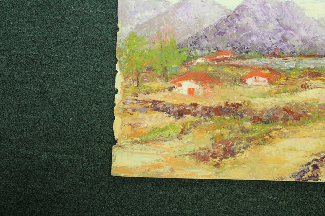 An Oil on Paper Painting - 3