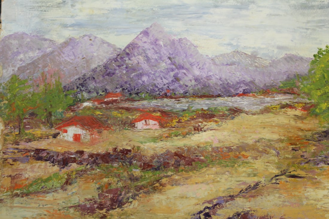An Oil on Paper Painting - 4