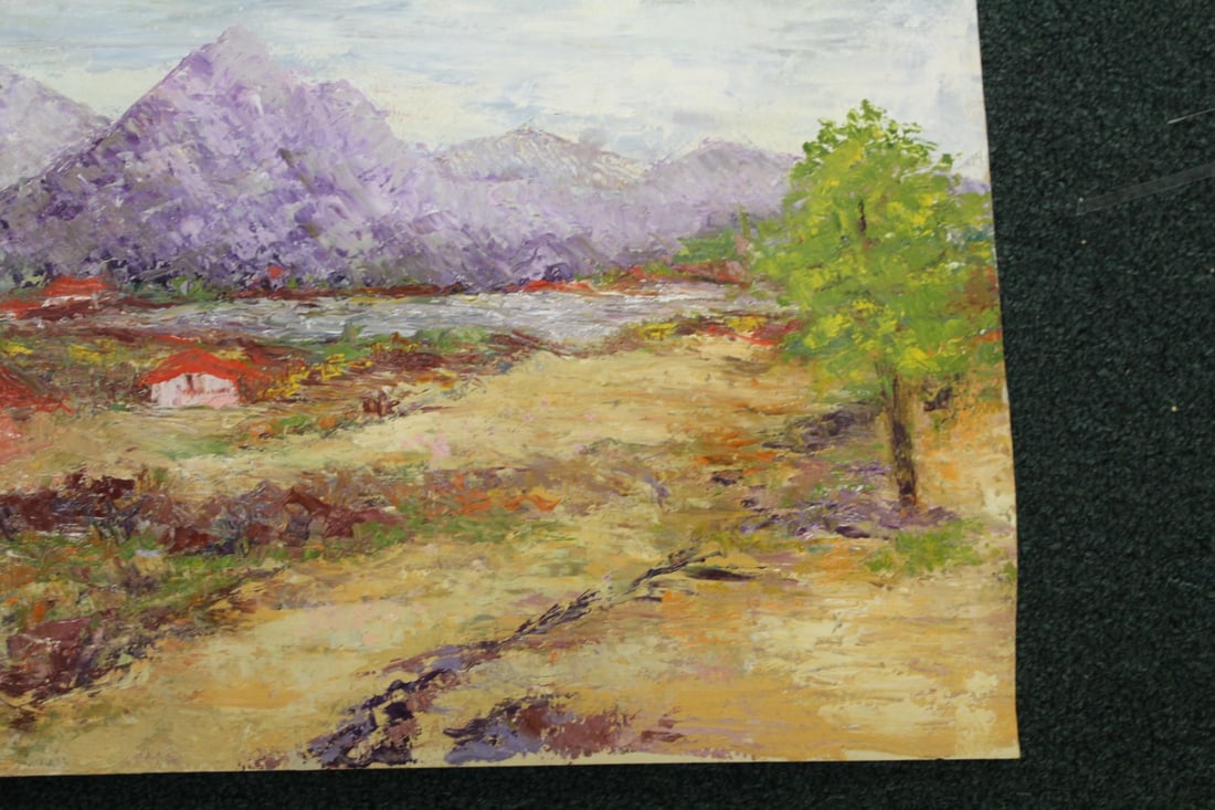 An Oil on Paper Painting - 5