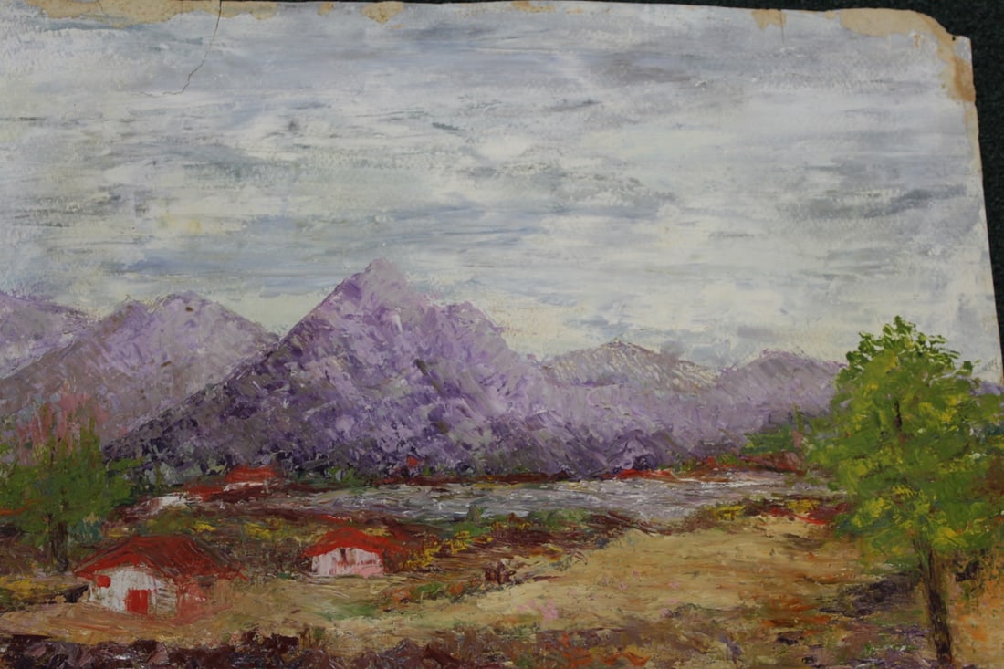 An Oil on Paper Painting - 6