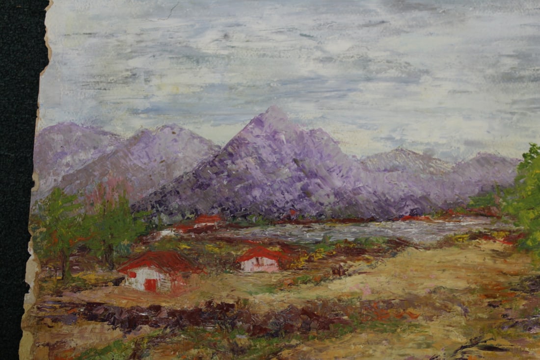 An Oil on Paper Painting - 7