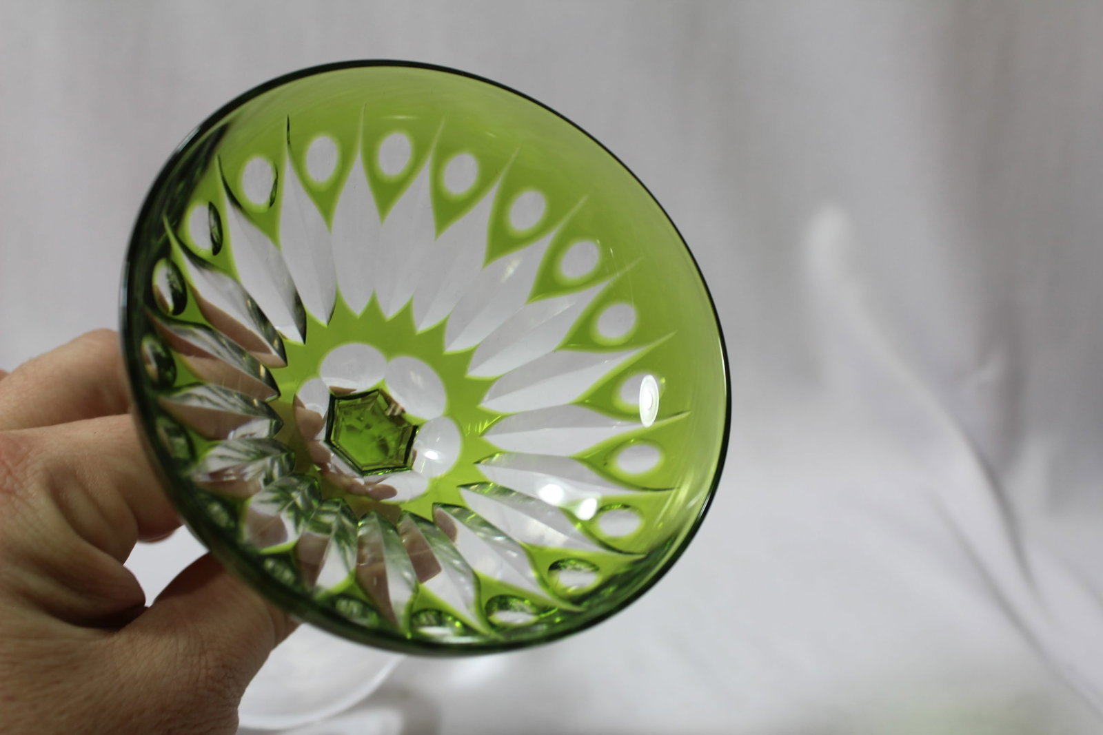 A Cut Glass Champage Glass Goblet - 3