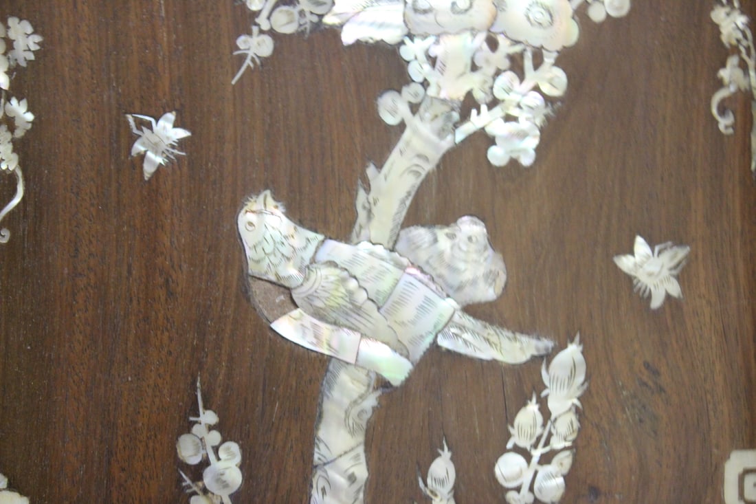 Chinese Mother of Pearl Inlaid Hardwood Panels - 16