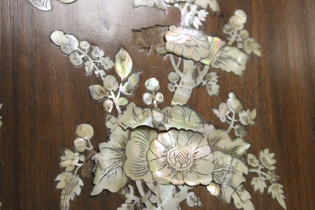 Chinese Mother of Pearl Inlaid Hardwood Panels - 17