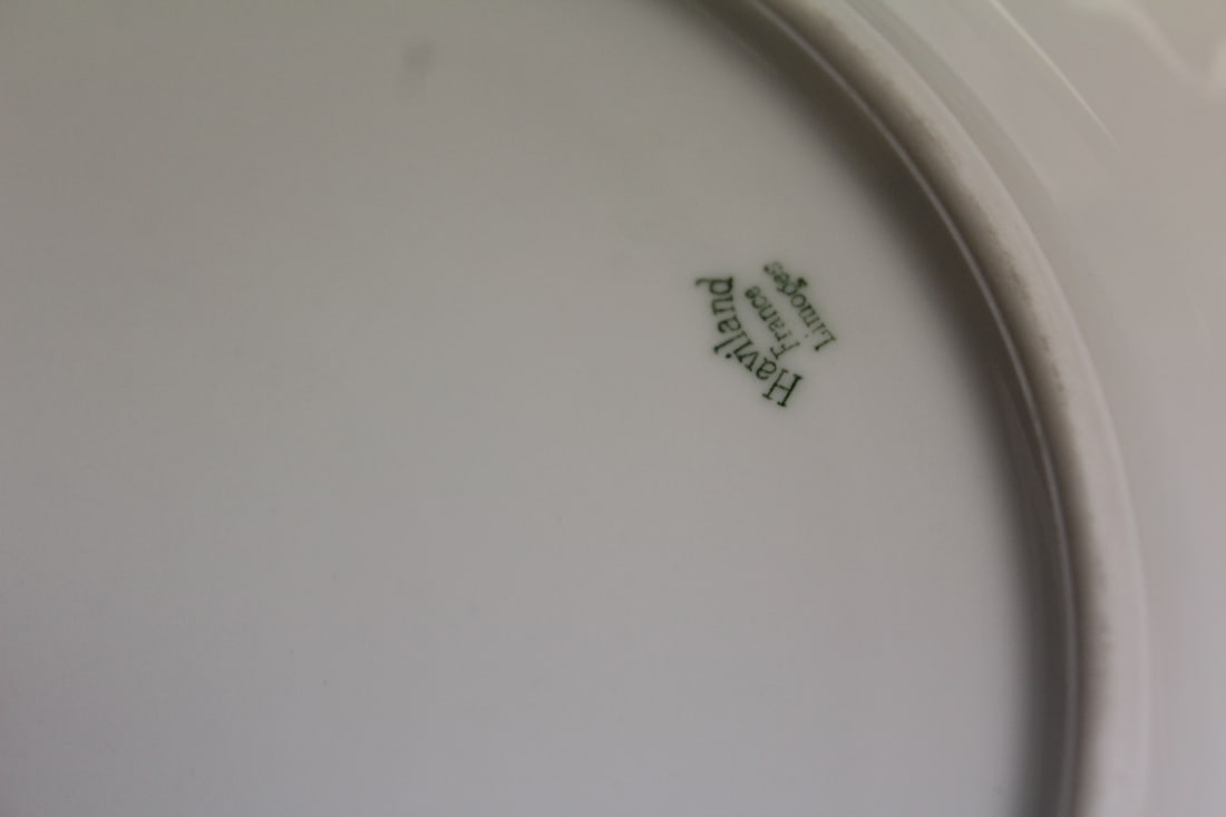 Set of 7 Limoges Bergere Dinner Plates - 5