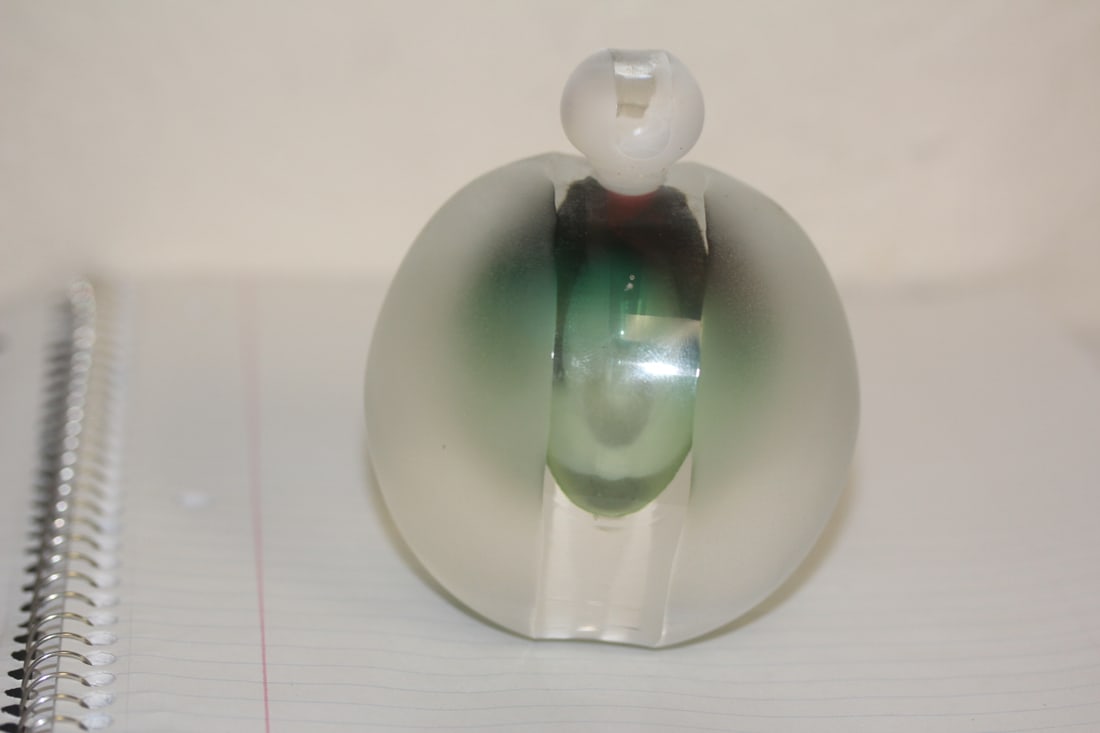 Artglass Parfume Bottle: 4" tall
