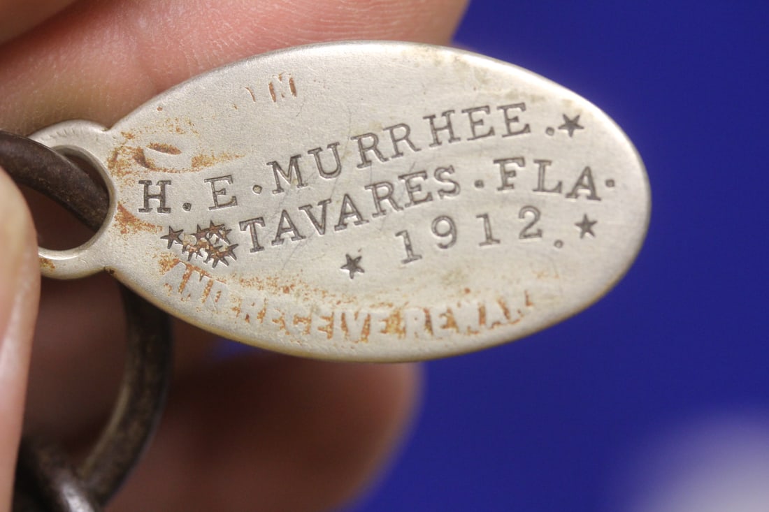 An Antique Jail Cell Key with Tag - 1912 - 3