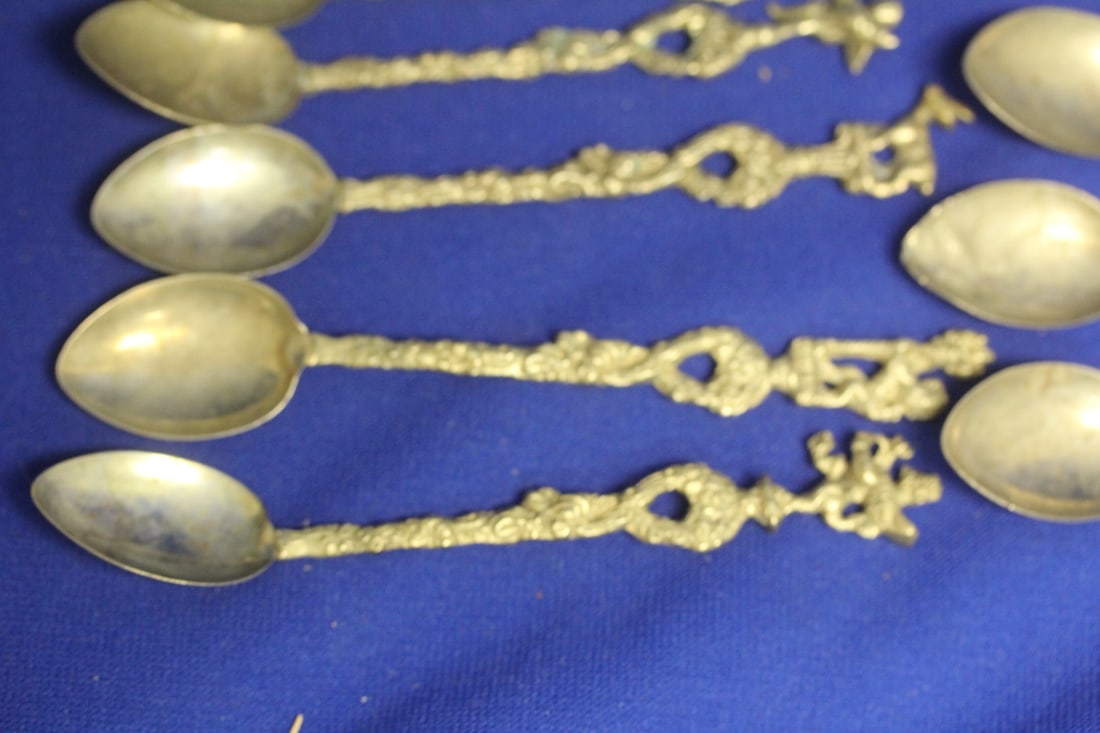 Lot of 11 Silverplated Figeral Spoons - 2