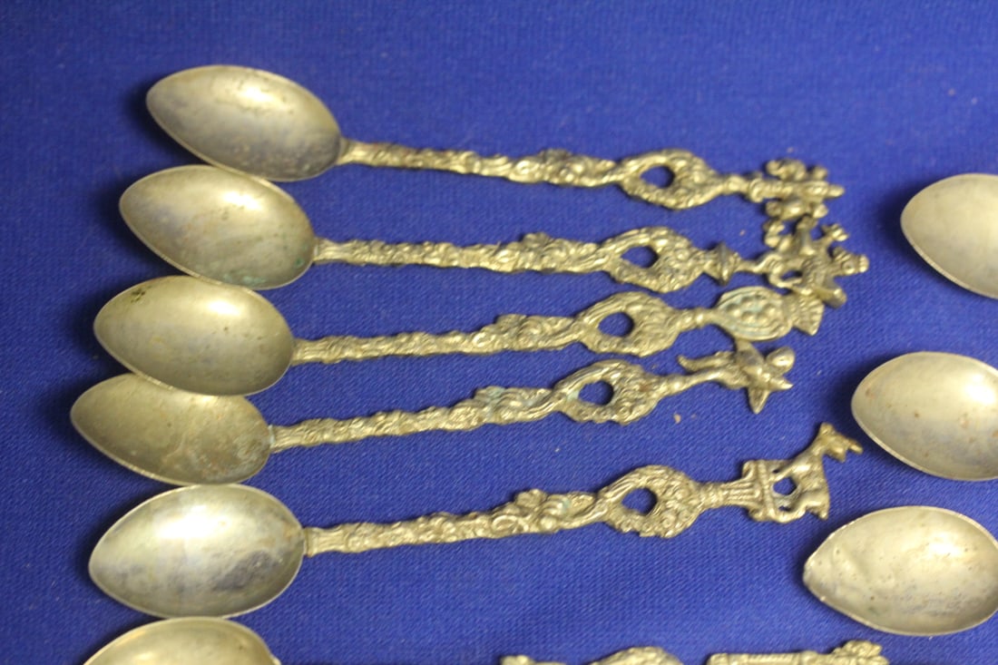 Lot of 11 Silverplated Figeral Spoons - 3