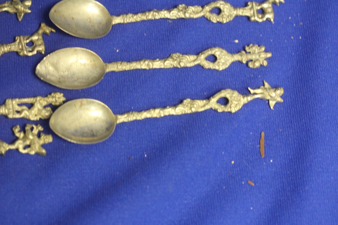 Lot of 11 Silverplated Figeral Spoons - 5