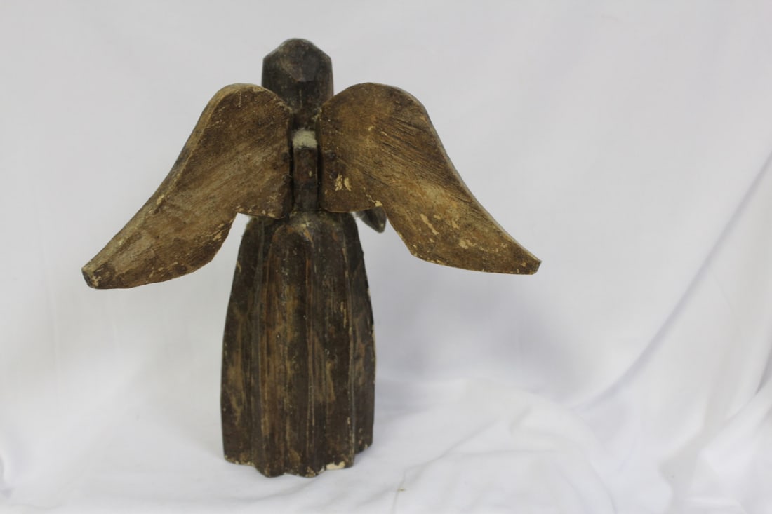 Antique/Vintage Wooden Angel - 3