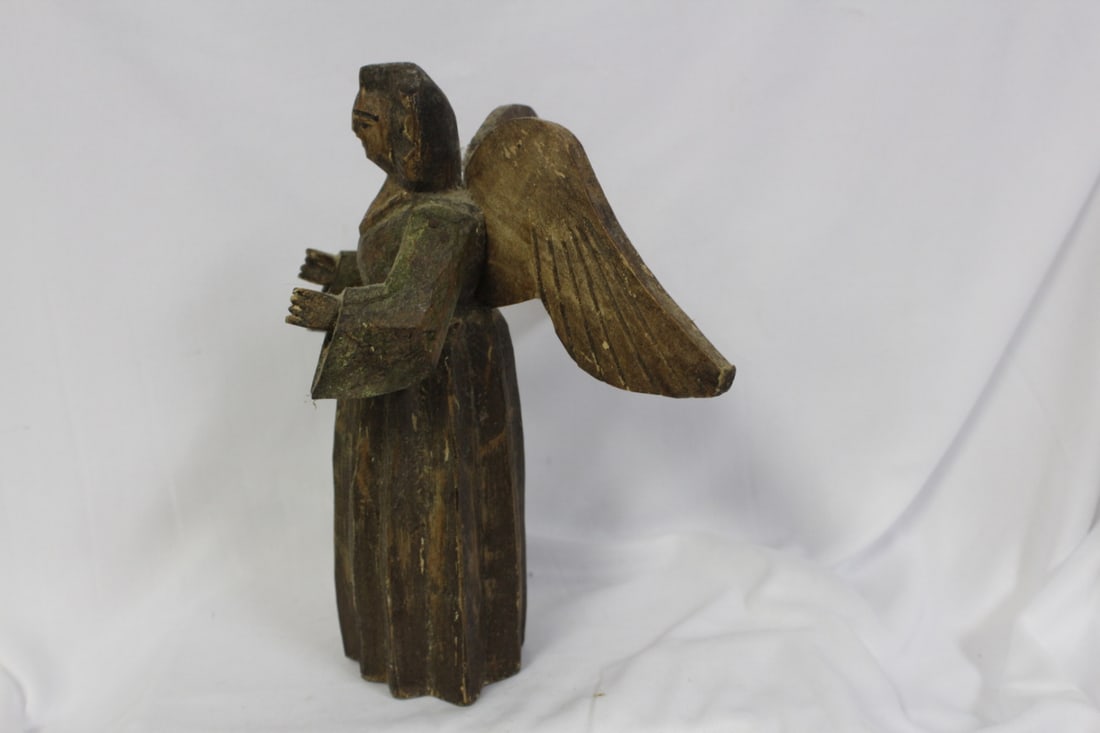 Antique/Vintage Wooden Angel - 4