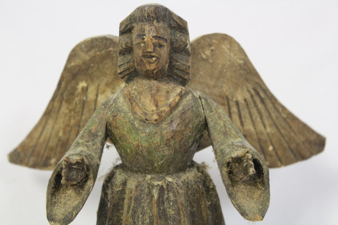 Antique/Vintage Wooden Angel - 5