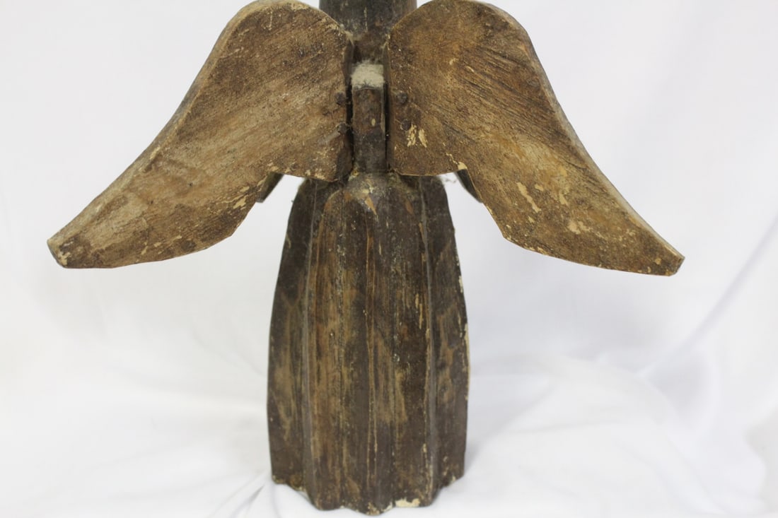 Antique/Vintage Wooden Angel - 7