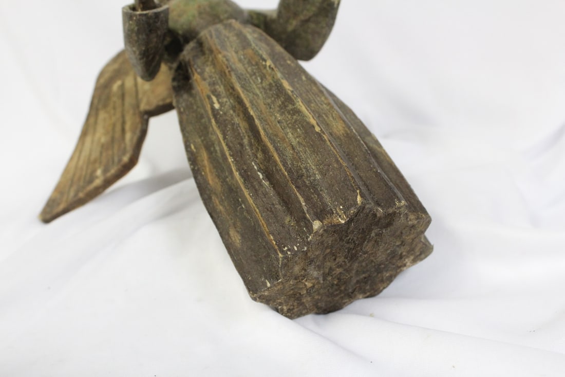 Antique/Vintage Wooden Angel - 8