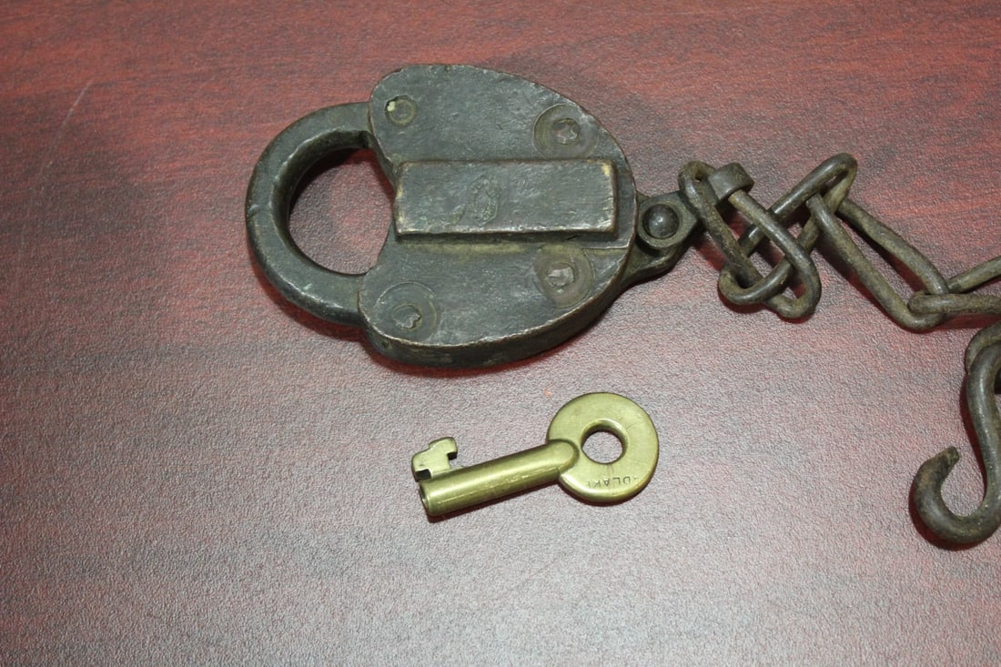 A Rare Antique Pacific Lock with Key - 2
