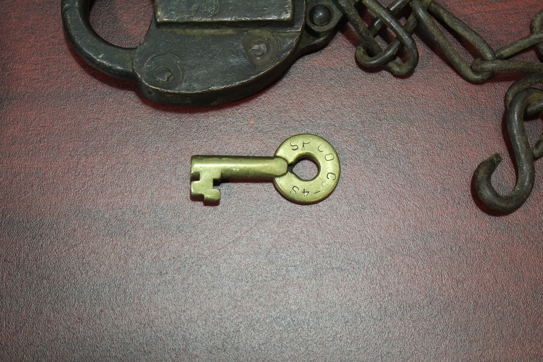 A Rare Antique Pacific Lock with Key - 3