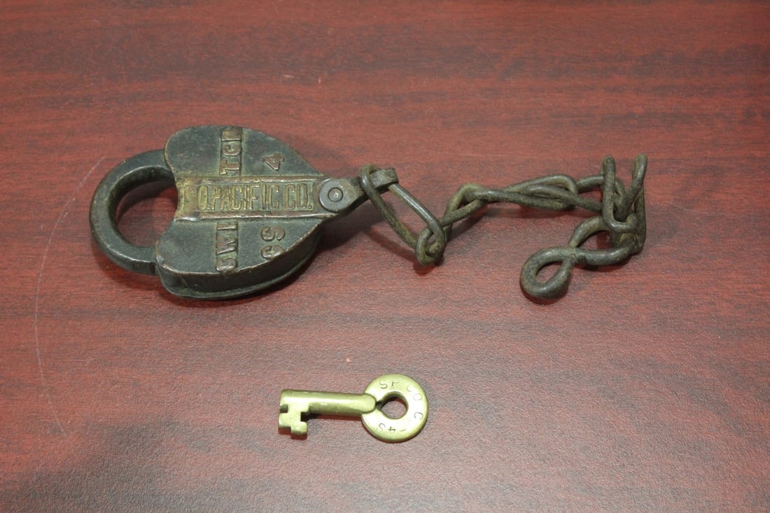 A Rare Antique Pacific Lock with Key - 6