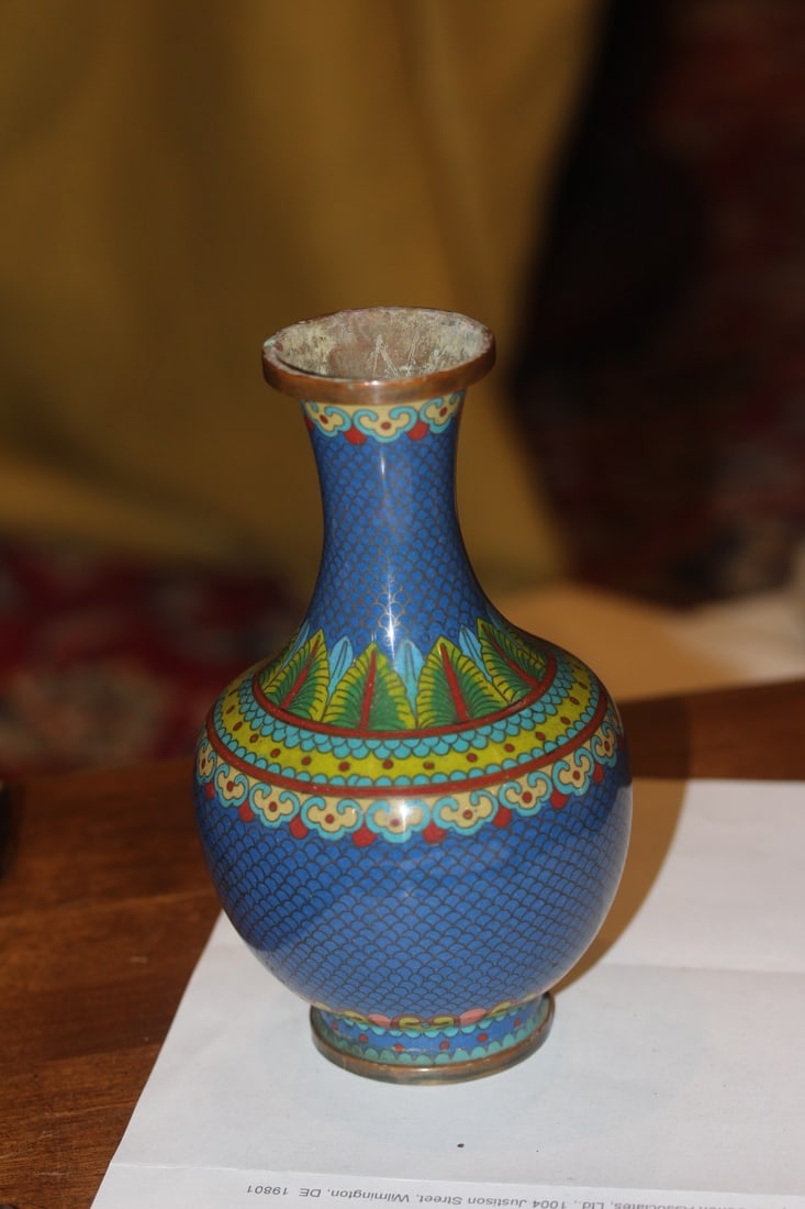 Vintage Chinese Cloisonne Vase - 2