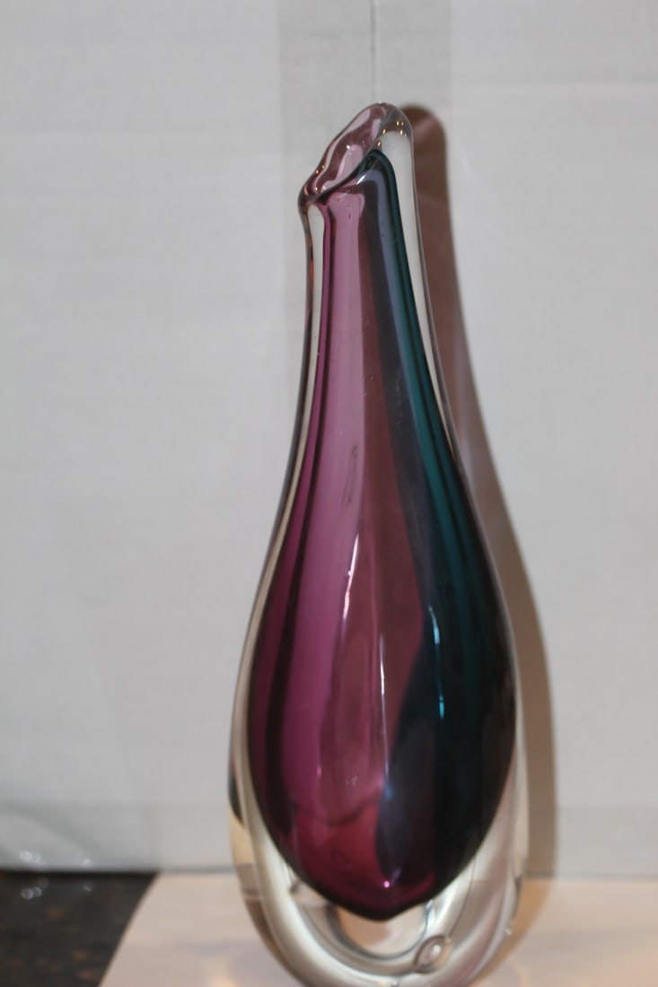 Signed Dave Drewek Art Glass Vase - 2