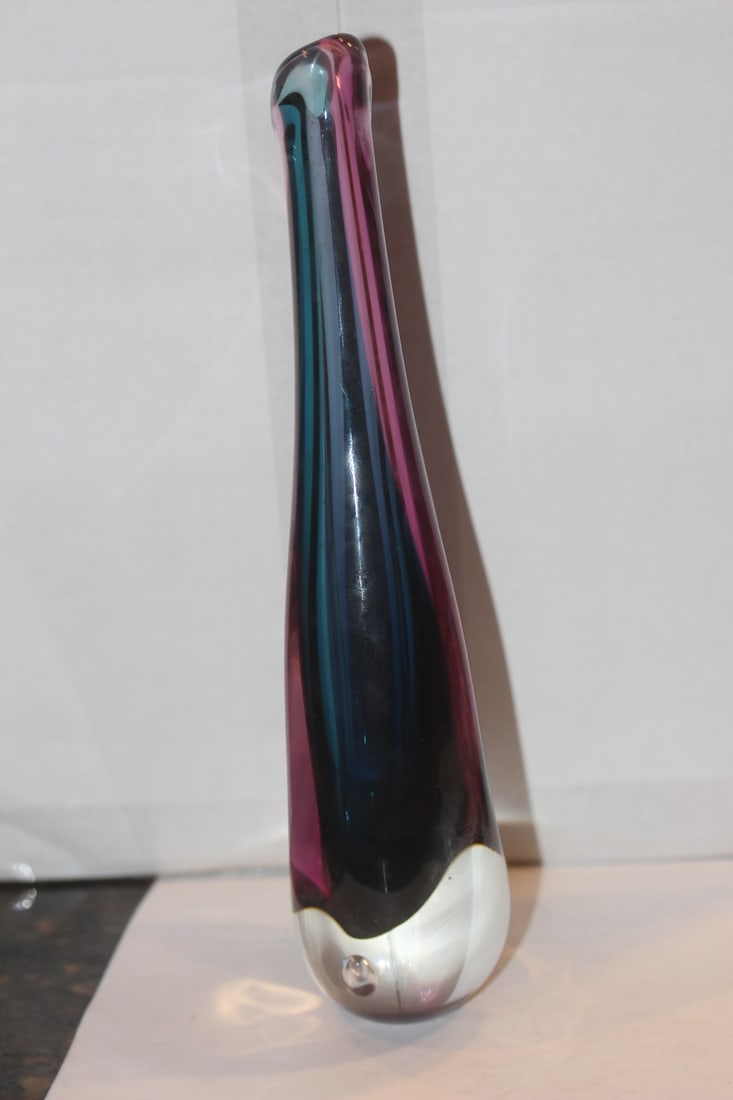Signed Dave Drewek Art Glass Vase - 4