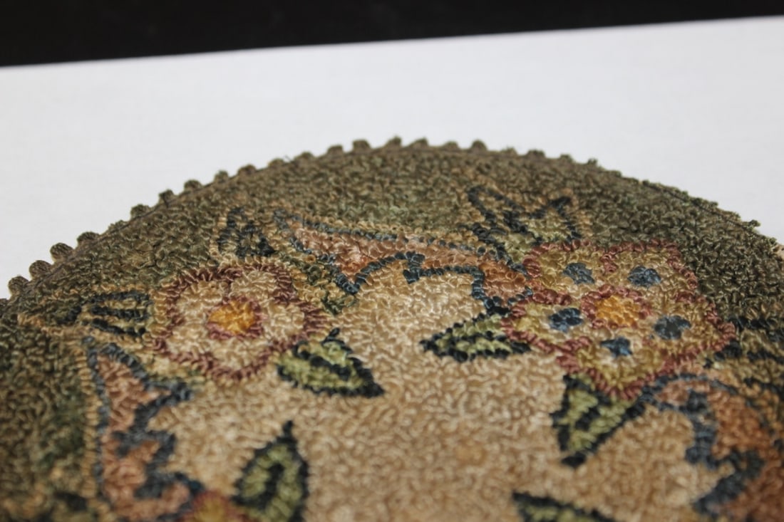 A Vintage Miniature Round Rug - 2