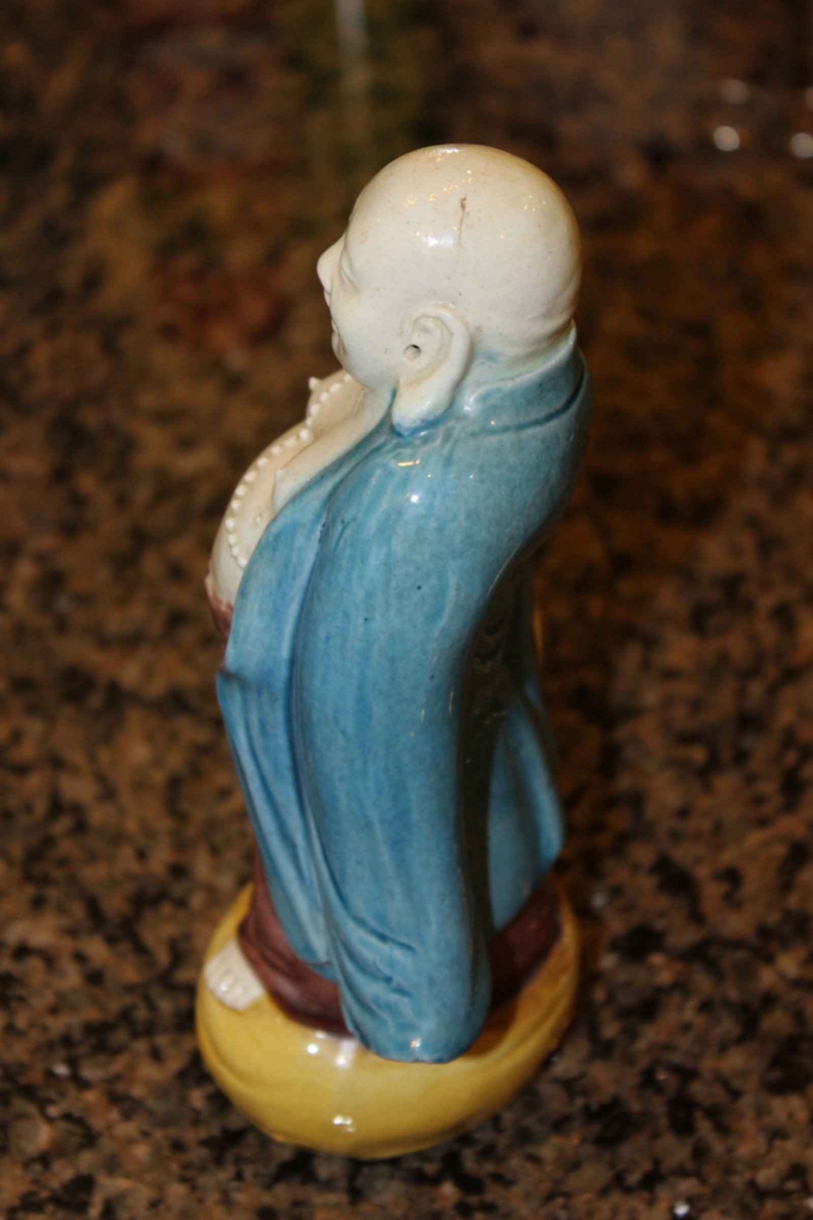 Porcelain or Bisque Laughing Buddha - 2