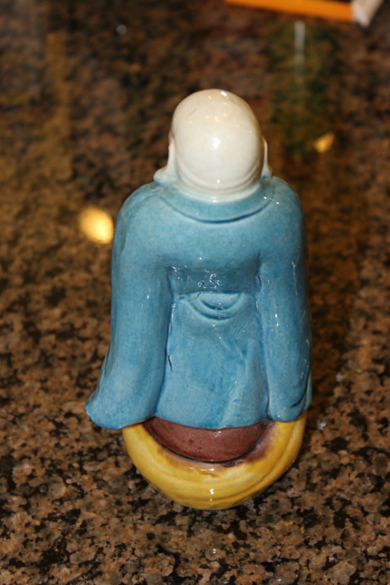 Porcelain or Bisque Laughing Buddha - 3