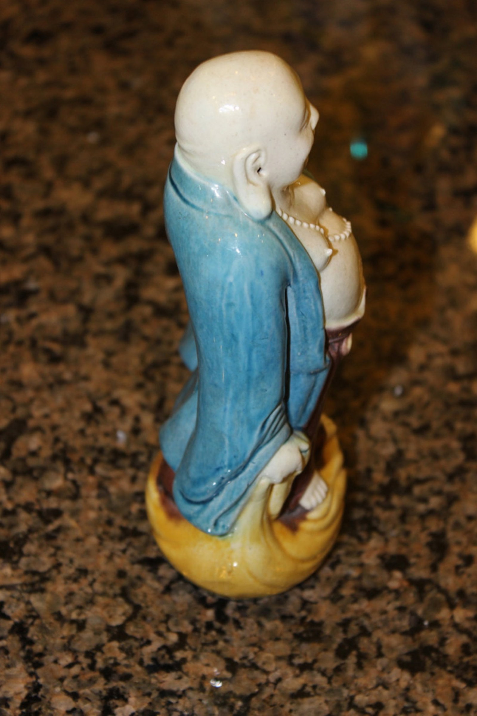 Porcelain or Bisque Laughing Buddha - 4