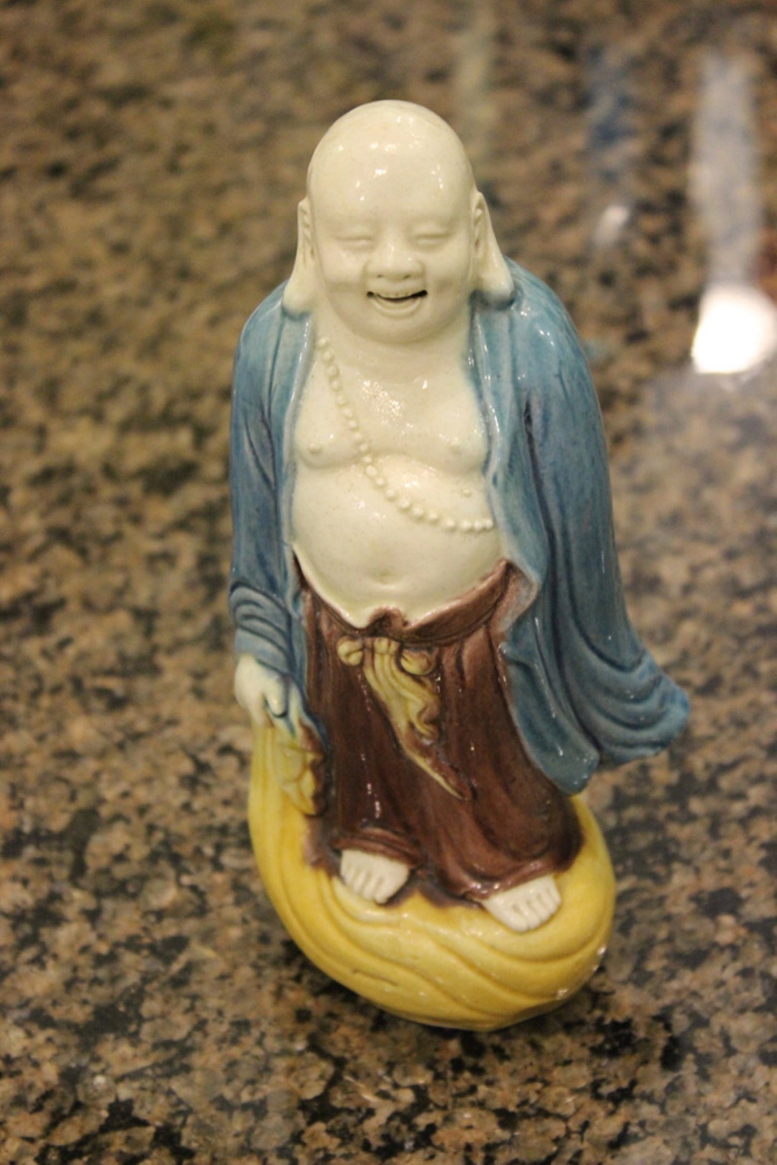 Porcelain or Bisque Laughing Buddha - 5