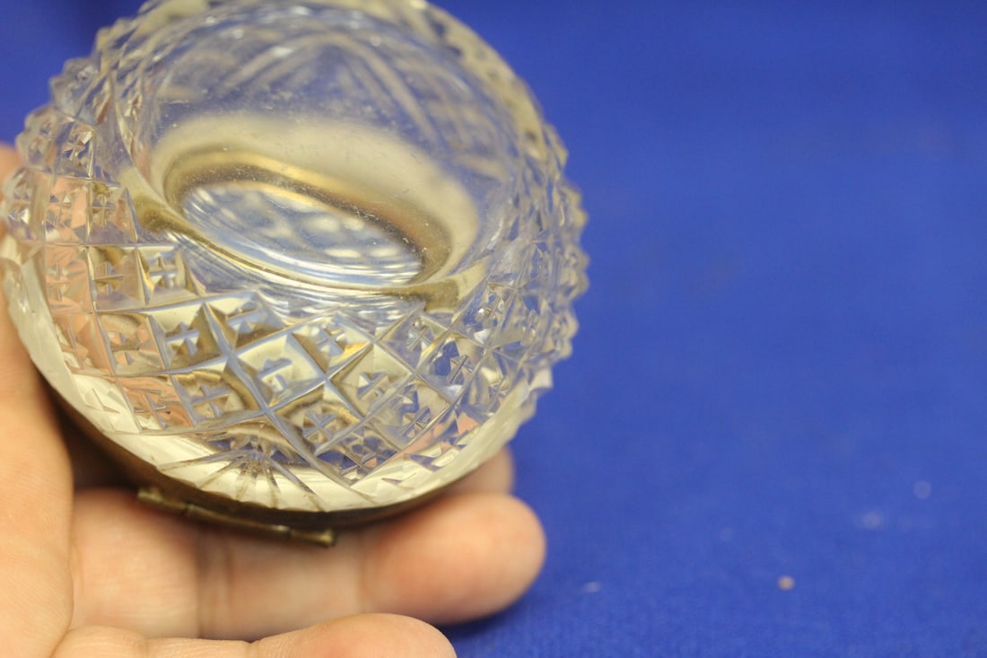 Porcelain and Cut Glass Jar - 4