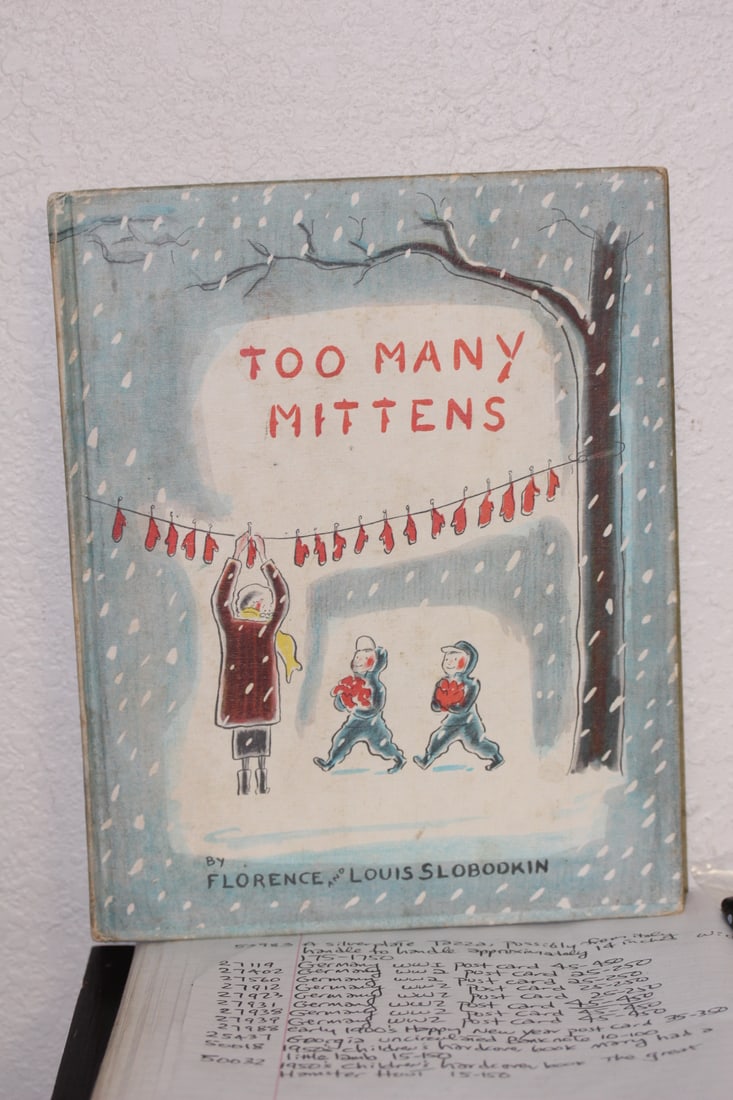 1950's Hardcover Children's Book: Too Many Mittens